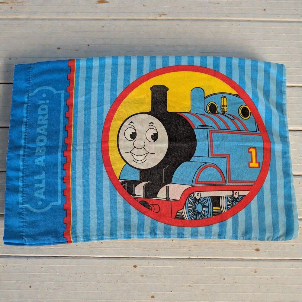 Thomas the Train Friends Pillow Case Percy All Aboard Double Sided Trains 2001